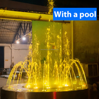 Fontaine musicale mobile de haute qualité, fontaine d'extérieur, fontaine sèche avec eau dansante pour place commerciale
