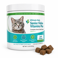 Vitamines pour chats seniors, formule avancée avec Lysine et Taurine pour soutenir la vision et la santé cardiaque, marque privée