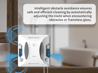 Robot Limpiacristales Eléctrico de Alta Eficiencia W6 con Rutas Z&N para Uso Comercial y Hotelero, Ideal para Ventanas Francesas Grandes