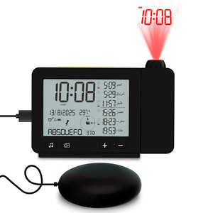 Reloj Despertador con Proyección Digital Islámica, Azan Musulmán, Proyector <span class=keywords><strong>de</strong></span> Pared con Dirección Qibla y 5 Horarios <span class=keywords><strong>de</strong></span> Oración Diarios - Product Image 1