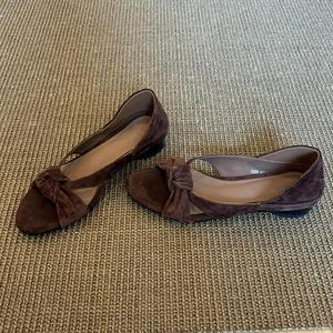 Sandales d'été 2026 vintage en daim à brides croisées torsadées, bout ouvert et talon épais pour femme - Product Image 2