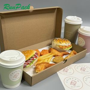 Envase de comida de papel Kraft con impresión de logotipo personalizado Envase de comida biodegradable de 12oz para uso artesanal de ensalada Capa de PE impresa - Product Image 5