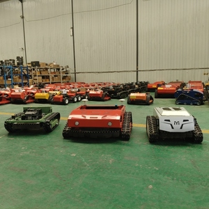 เครื่องตัดหญ้าไร้สายแบบครอว์เลอร์ขนาดกะทัดรัด จัดส่งฟรี 550 มม. เครื่องยนต์เบนซิน 7.5/9 แรงม้า รีโมท 500 ม. 60 รีโมอุตสาหกรรมแบบเลือกได้ตามความลาดเอียง - Product Image 4