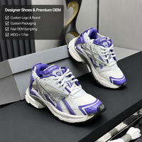 Chaussures de luxe de créateur pour hommes et femmes, maille de haute qualité, violet, blanc, argent, style technique, décontractées, pour la marche, nouvelle collection printemps