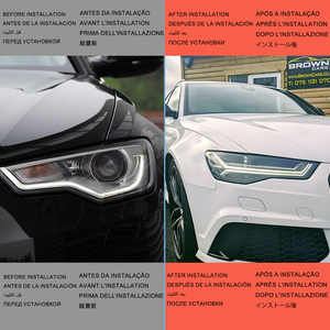Fari LED Auto per <span class=keywords><strong>Audi</strong></span> <span class=keywords><strong>A6</strong></span> 2012-<span class=keywords><strong>2018</strong></span>, Gruppo Ottico Sostitutivo 100W, Lavorazione di Qualità, Temperatura Colore 6000K, Nuova Condizione - Product Image 3
