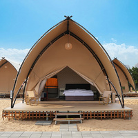 Tente de luxe Coody Fanchuan pour hôtel, tente de glamping de luxe pour la plage avec toile imperméable quatre saisons pour le camping en station balnéaire