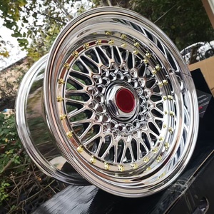 Venta al por mayor de llantas de aleación de diseño cromado de malla profunda personalizadas, llantas de 15, 16, 18 y 19 pulgadas, llanta de coche JDM <span class=keywords><strong>RS</strong></span> - Product Image 1