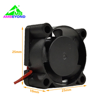 Ventilateur axial DC 2510 à haute vitesse avec double roulement à billes, mini ventilateur de refroidissement pour phare de voiture, mini module de commande d'onduleur