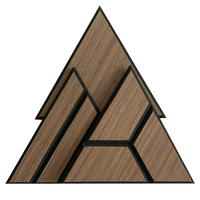 Panneaux acoustiques hexagonaux en fibre de bois au design moderne, panneaux muraux 3D en placage PET pour hôtel avec design graphique et garantie de 5 ans
