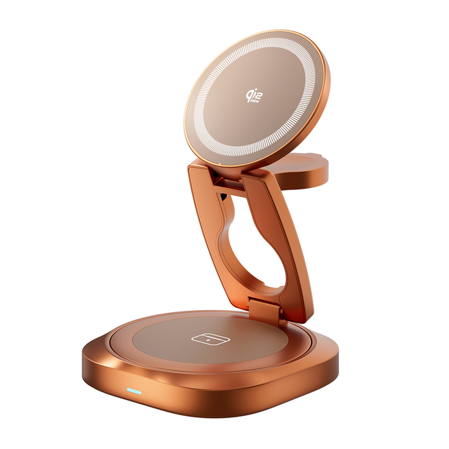 QI2.2 Certified 3in1Magnetic Wireless Charger 25W with Foldable 360° Rotation Wireless Charger Magnetic Mobile Charger Factory