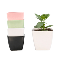 Yicai Décoration minimaliste moderne Petits pots et jardinières carrés Pot de fleurs d'extérieur