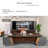 Bureau de direction moderne haut de gamme en bois pour PDG et managers - Couleur et taille personnalisables de luxe