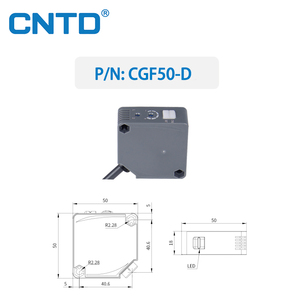Cntd CGF50-D cảm biến quang điện vuông NPN PNP 10-30vdc Điện áp khuếch tán Cảm biến phản xạ cho điều khiển công nghiệp IP65 10-55Hz - Product Image 3