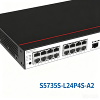 Cloud Engine S5735S-L24P4S-A2 24 Port Gigabit PoE+ Switch 4 GE SFP Layer 3 Managed Enterprise Campus Network Switch 370W PoE.