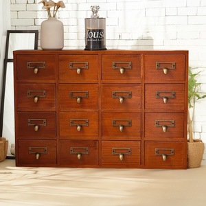 Wooden <b>storage</b> cabinet for Chinese medicine, retro style, <b>drawers</b>, tea <b>storage</b> cabinet, office desk <b>storage</b> cabinet, 16 - Product Image 1