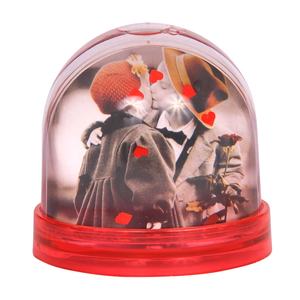 Tabella di cerimonia nuziale Bianco della Neve di Musica Box Dome sfera di Acqua di Plastica - Product Image 3