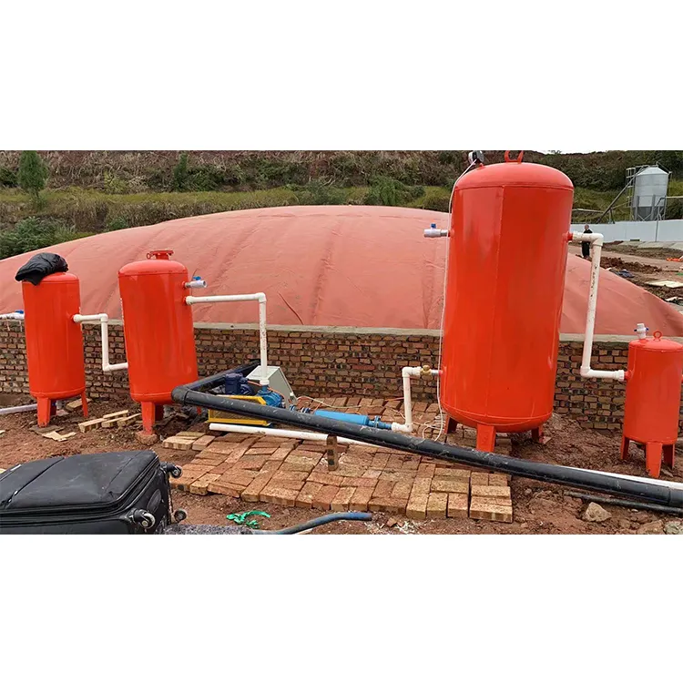 Tas penyimpanan Biogas digester PVC fleksibel ukuran besar tahan air tas balon biogas pabrik