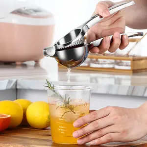 Espremedor de frutas manual de aço inoxidável, espremedor de limão, mini liquidificador, utensílios de cozinha, espremedor de laranja, ideal para cozinhar