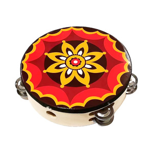 Double Row Bell Tambourines Wholesale Hand <b>Drums</b> Wooden Bell <b>Drums</b> Orff Percussion Instruments - Product Image 3
