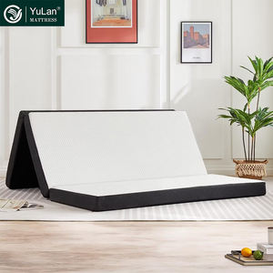 Matelas <span class=keywords><strong>pliant</strong></span> multifonctionnel en mousse à mémoire de forme, portable, pliable en trois, avec côtés en maille respirante, confort ferme pour camping-car sur plateau de camion - Product Image 1