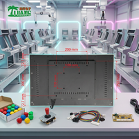 Pantalla LED RGB tipo marquesina, pantalla de neón editable para juegos de arcade, monitor táctil capacitivo VESA DVI de 21.5 pulgadas