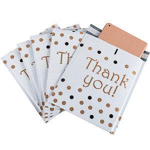 Impresión personalizada reciclable correo blanco medio Pochette Bulle bolsas de envío para ropa - Product Image 2