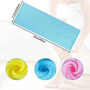 Serviette de bain exfoliante en nylon 100% de beauté japonaise pour le lavage de la peau et le gommage du corps - Product Image 6