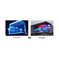 Écran LED 3D géant pour façade de bâtiment, affichage vidéo incurvé HD P2.5 P3 P4 pour publicité extérieure