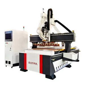 9kw automatic tool changers 1325 ATC CNC Wood Router 3d Carving 1325 4 Axis engraving machine 3D statue milling Machine