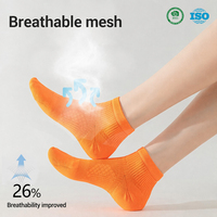 Chaussettes de course unisexes d'été, coupe basse, fines, fluorescentes, couleur unie, séchage rapide, respirantes, anti-odeurs