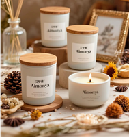 Bouchon en bois de pin massif écologique, recyclable, réutilisable, anti-déversement, avec anneau en silicone et fermeture à vis pour bouteilles cosmétiques et bougies