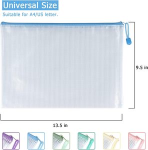 Saco De Papel De Exame De Nylon Reutilizável Leve Limpar Bolsa Arquivo Organizador Documentos Estudo Materiais Saco De Documento De Plástico - Product Image 2