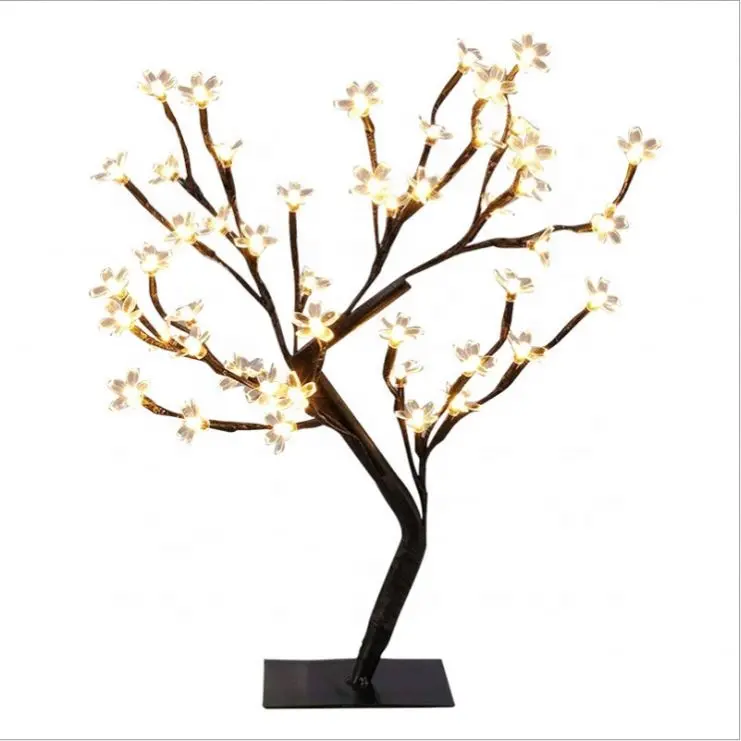 Lampe Led pour arbre de cerisier 45cm 24 Led pour arbre de fleurs artificielles noël blanc noir éclairage USB et conception de circuits