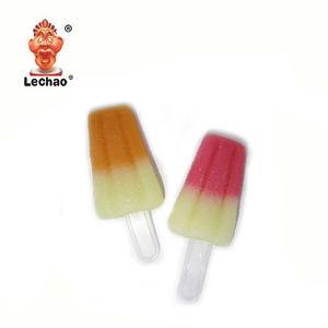 Bonbons gélifiés Halal en forme de bâtonnets de crème glacée colorés, vente en gros de l'usine Lechao - Product Image 2