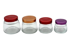 Lọ thủy tinh nhỏ cho Jelly mứt chim của Tổ container Pudding chai với màu nắp nhôm - Product Image 2