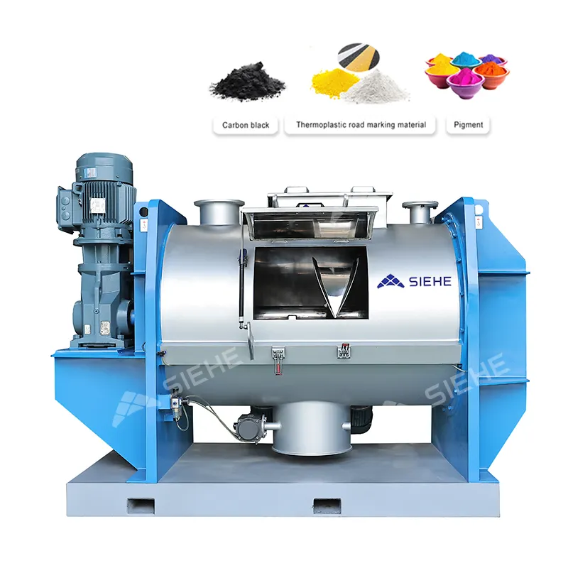 Stainless Steel Dry Powder Mixing Machine Horizontal Plough Mixer for Carbon Black Functional Polymer Materials Polymer Powder
