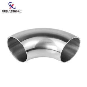 <span class=keywords><strong>Coude</strong></span> de tuyau en acier inoxydable 304/316 usiné CNC, soudé en courbe, coudé à 90/180 degrés, conforme DIN 3A - Product Image 1