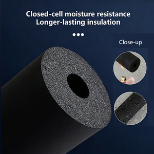 Tubo de <span class=keywords><strong>Aislamiento</strong></span> de Espuma de Goma NBR Funas de 25 mm de Espesor, <span class=keywords><strong>Cubierta</strong></span> de Tubería de Celda Cerrada para Tuberías de Agua Fría y Líneas Refrigeradas - Product Image 2