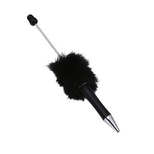 Stokta toptan çevre dostu DIY peluş boncuklu kalemler yaratıcı sınır ötesi renkli el yapımı peluş promosyon parti malzemeleri - Product Image 5