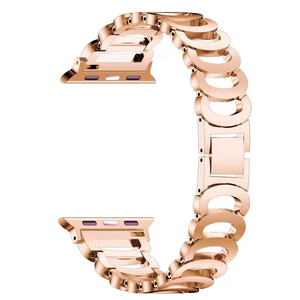 Correa de reloj metálica Upro Glitter para mujer con diseño de diamantes en forma de C para Apple Watch de 38-49 mm con cierre de presión, brazalete de reloj tipo joyería. - Product Image 4