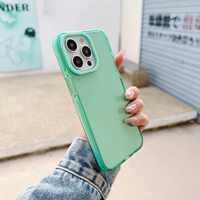 Housse transparente bicolore en TPU souple pour téléphone portable pour iPhone 15 16 Pro Max