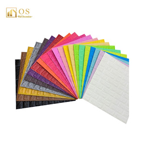Autocollants muraux en brique 3D, 10 pièces, <span class=keywords><strong>papier</strong></span> <span class=keywords><strong>peint</strong></span> imperméable, en mousse, pour le salon des enfants, bricolage - Product Image 6