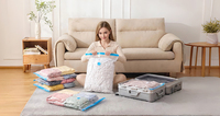 Sacs de rangement sous vide réutilisables PA+PE, lot de 6, pour vêtements, chemises, vestes, manteaux, placard