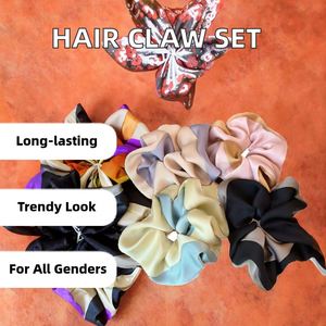 Lot de Scrunchies en Satin Personnalisés Grande Taille – Échantillon Rapide – Accessoires de Mode pour Filles et Femmes – Ensemble Cadeau de Pinces à Cheveux en Polyester - Product Image 2
