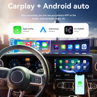 Foforfor Double écran 12,3'' pour Jeep Wrangler 2018-2023 CarPlay Android 15 Autoradio Stéréo Tableau de bord avec GPS USB DSP OEM