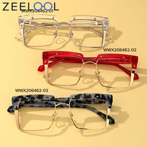 New Arrival High Quality Unisex Full Rim Acetate Square Medium Green Tortoise Prescription Glasses Frame for Men