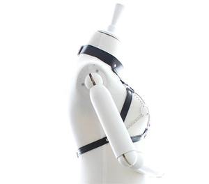 Nouveau Harnais de poitrine ajustable en similicuir, grande taille, <span class=keywords><strong>sexy</strong></span>, style BDSM, pour femme, idéal pour le bondage gay et les soirées rave - Product Image 4