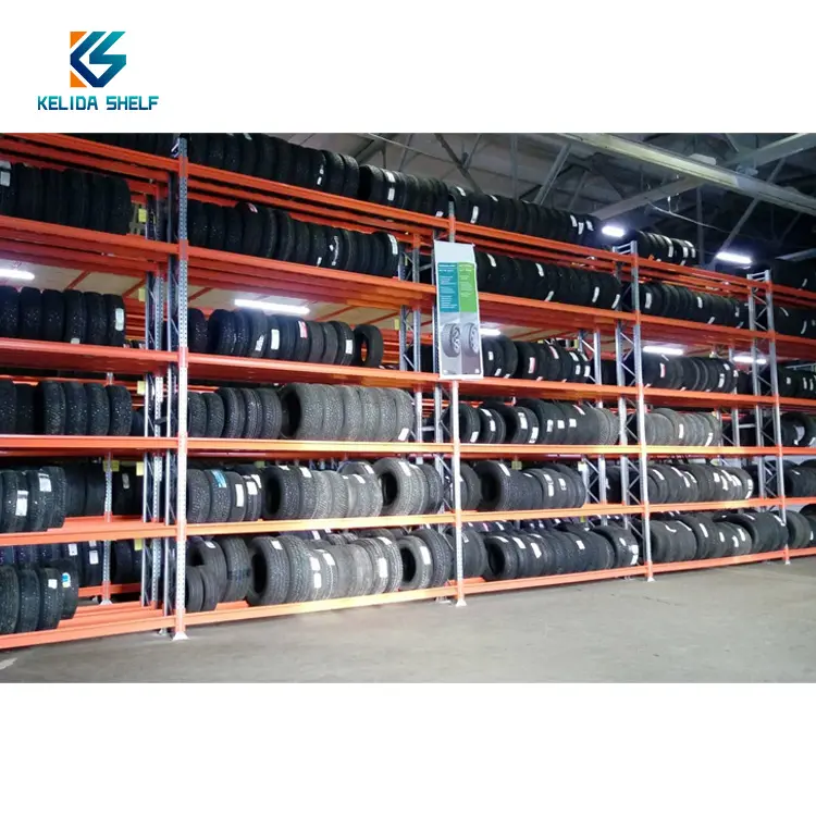 Rack de armazenamento de pneus para armazém industrial, rack de metal para armazenamento de pneus de carros, aço resistente