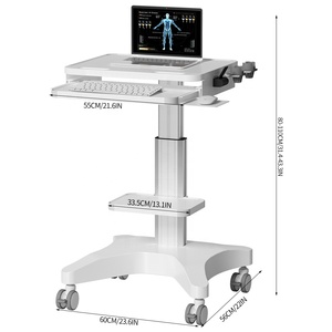 Bán buôn nhôm bệnh viện đồ nội thất y tế giỏ hàng máy tính máy tính xách tay Máy tính bảng b-siêu âm giỏ hàng với cao cấp im lặng bánh - Product Image 2