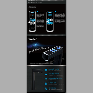 เครื่องทำน้ำร้อนทันทีใต้ซิงค์ «ไต้หวัน บูเดอร์» ขนาด 4 ลิตร พร้อมก๊อกน้ำสีดำแบบสัมผัส - Product Image 6